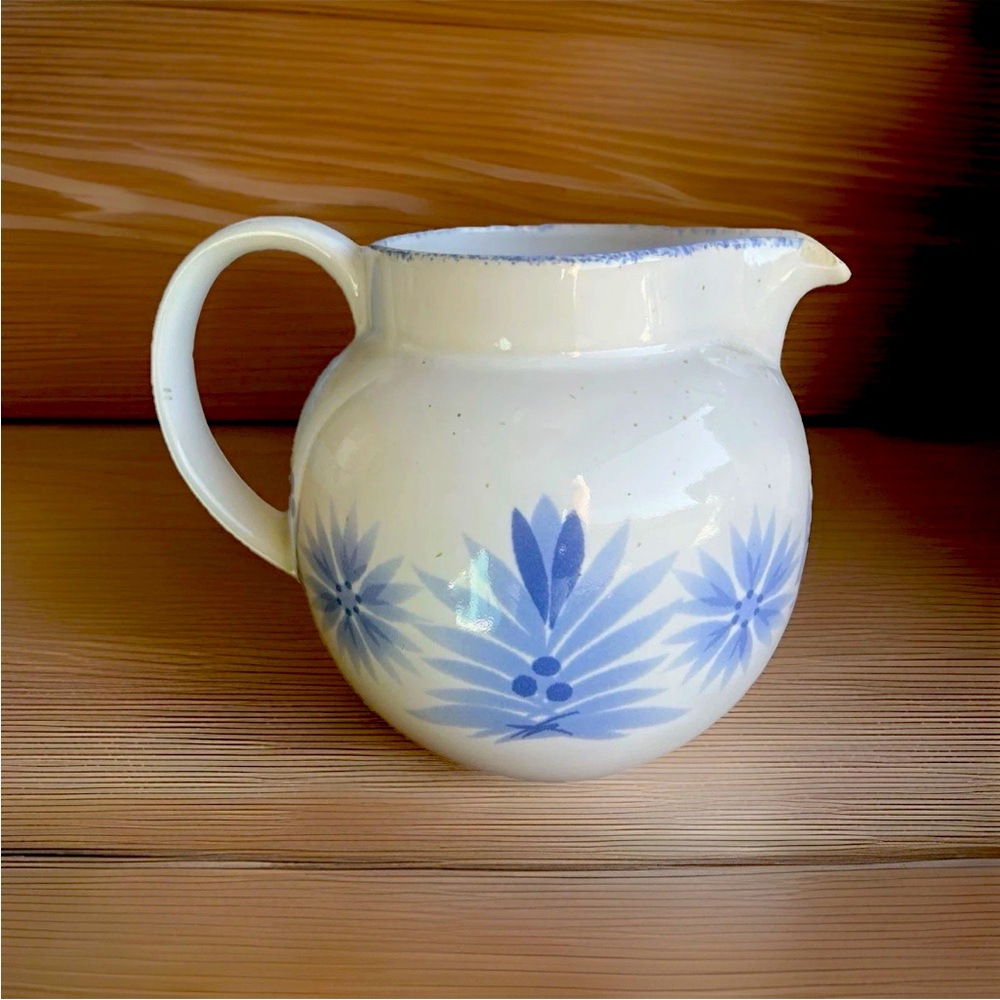 SALE! Marks & Spencer Provence Jug/Creamer VTG 80s Cream & Blue